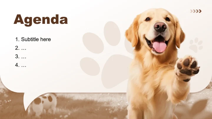 棕色商务风宠物市场调研报告分析PPT主题模板