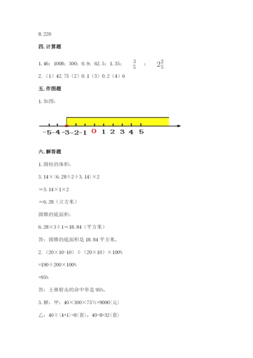 六年级下册数学期末测试卷附完整答案（夺冠）.docx