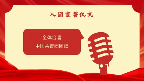 红色党政风入团宣誓仪式党课
