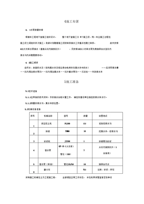 基坑排水方案