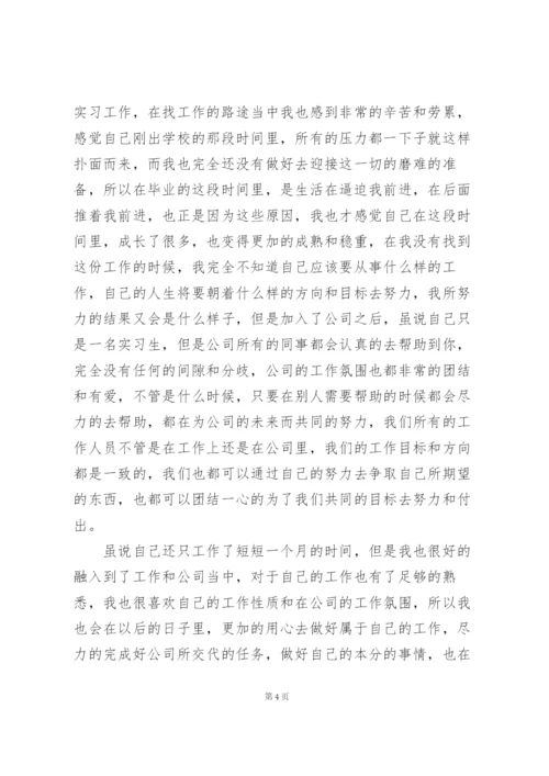 实习生工作个人心得体会范文三篇.docx