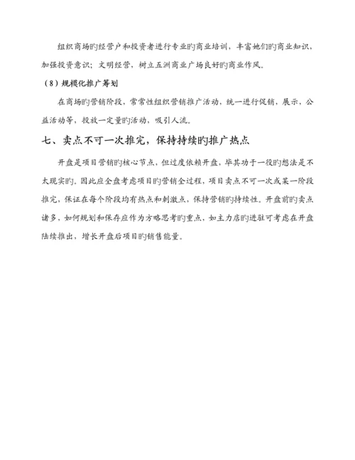 五洲商业广场开盘阶段营销专题策划专题方案.docx