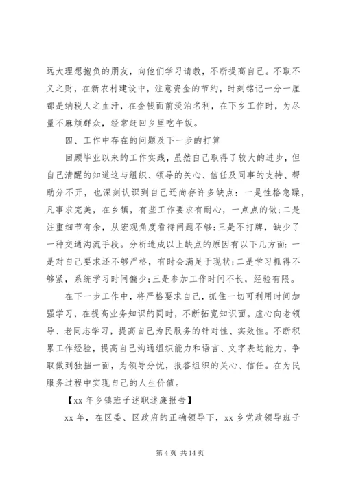 乡镇班子述职述廉报告某年.docx