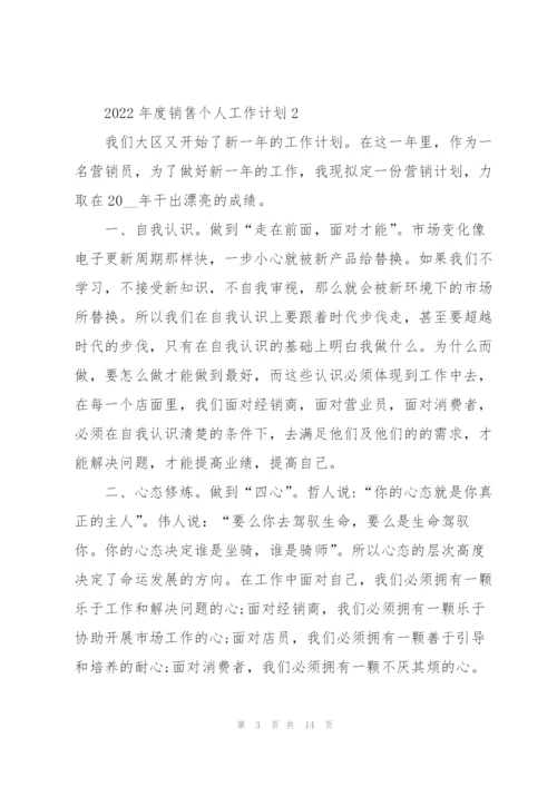 2022年度销售个人工作计划5篇.docx