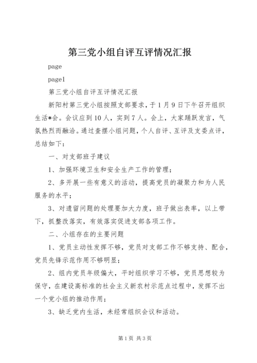 第三党小组自评互评情况汇报 (2).docx