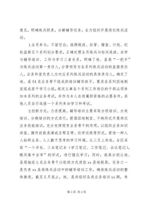 地方税务局关于县级业务标兵竞赛活动工作情况的报告 (4).docx