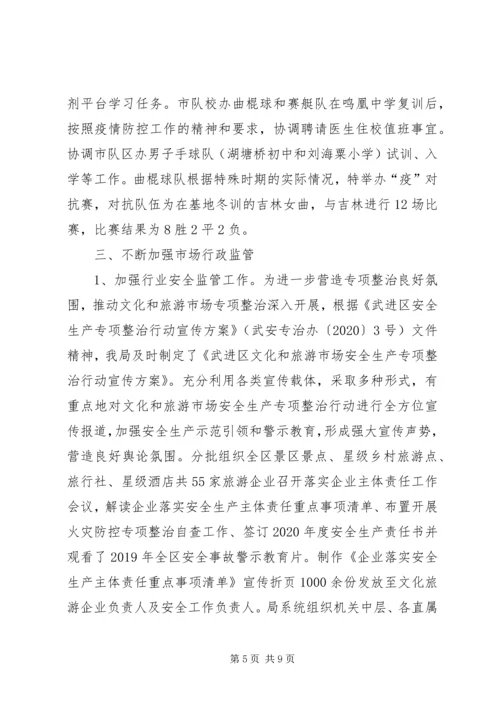 文体广旅局XX年上半年工作总结及下半年工作计划.docx
