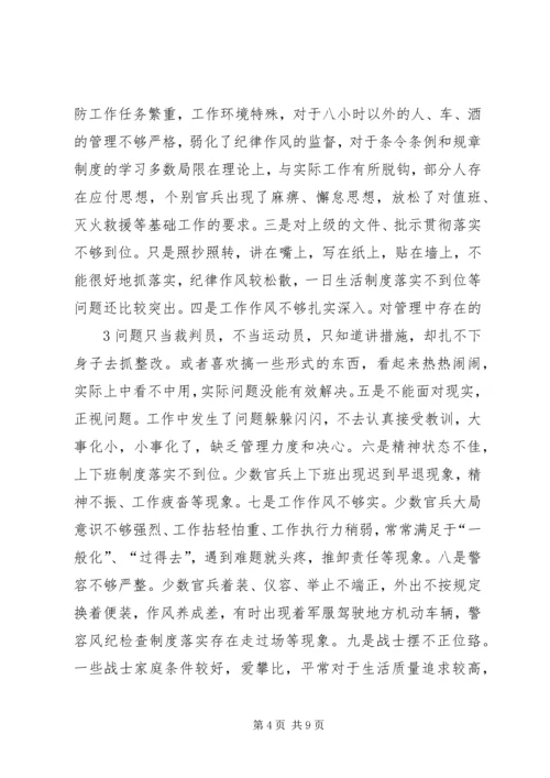 全市消防部队作风纪律整顿活动 (2).docx