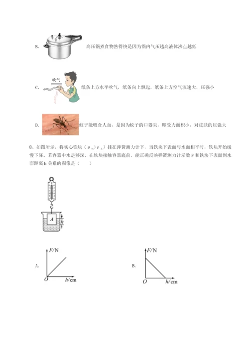 河南郑州桐柏一中物理八年级下册期末考试专题训练试题（含解析）.docx