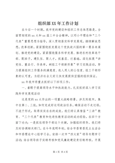 组织部XX年工作计划 (3).docx