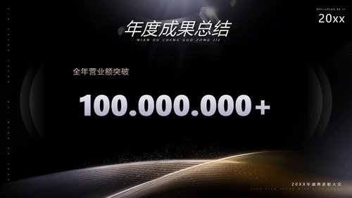 黑金质感风公司年终表彰大会