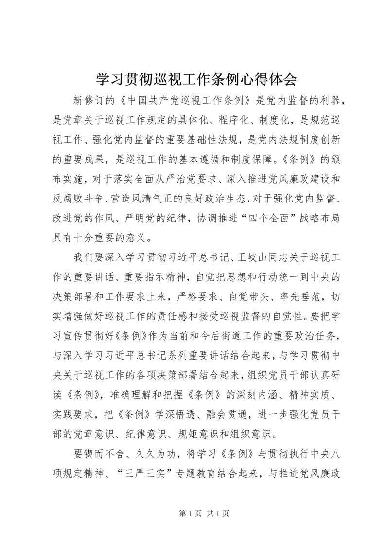 学习贯彻巡视工作条例心得体会.docx