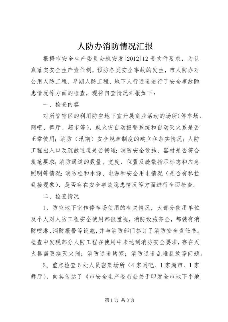 人防办消防情况汇报.docx