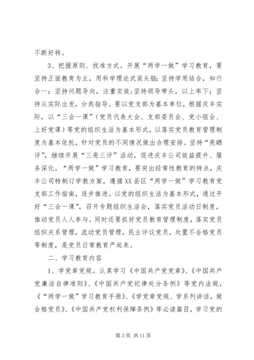 黄泥坪村“两学一做”实施方案.docx