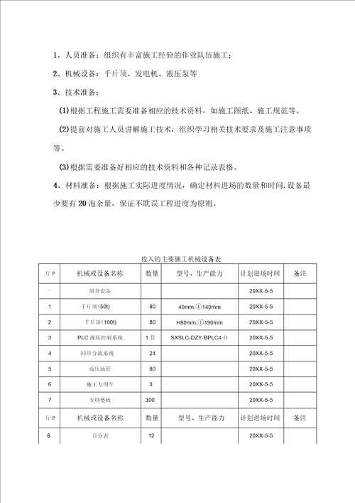 桥梁顶升及支座更换施工专项方案