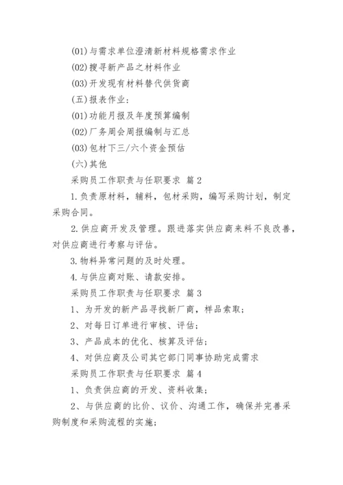 采购员工作职责与任职要求_1.docx