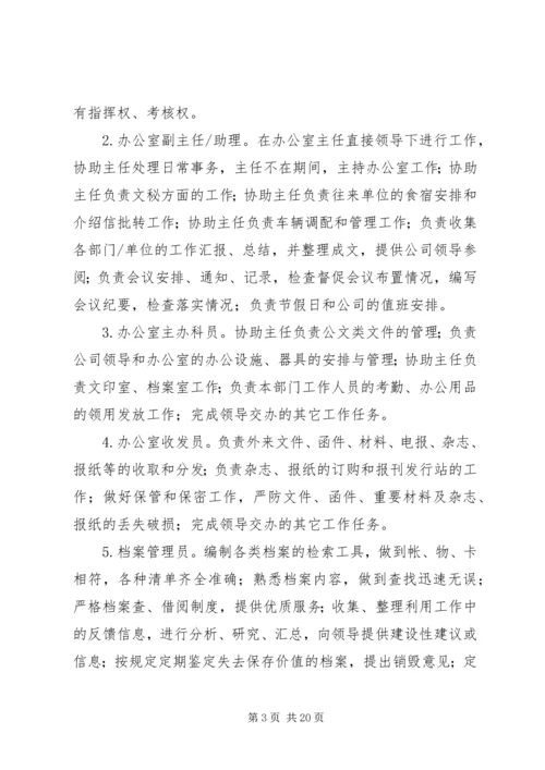 公司办公室考核标准精编.docx