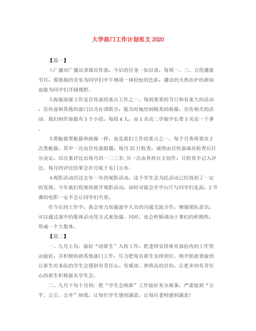 精编之大学部门工作计划范文5.docx