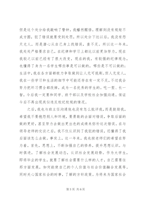 处分个人总结范文.docx