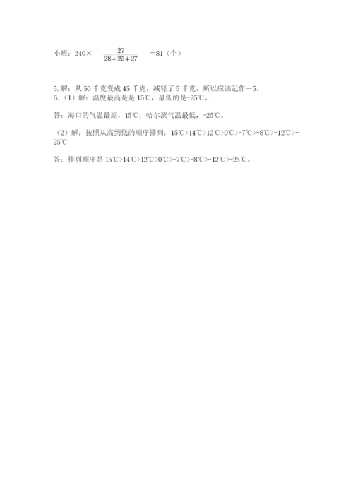 小学数学六年级下册竞赛试题精品（达标题）.docx