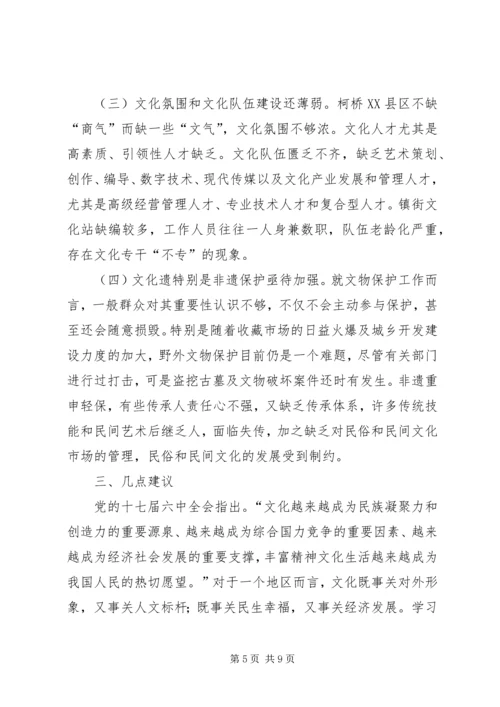 县文化发展工作情况的调研报告.docx