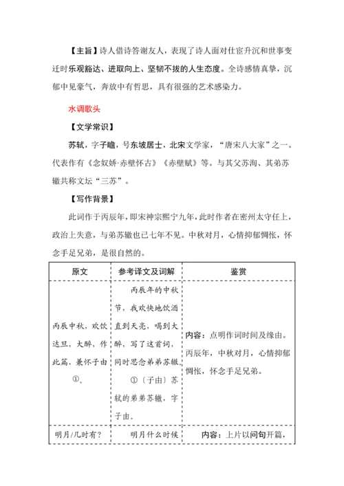 九年级语文上册古诗鉴赏专题复习.docx