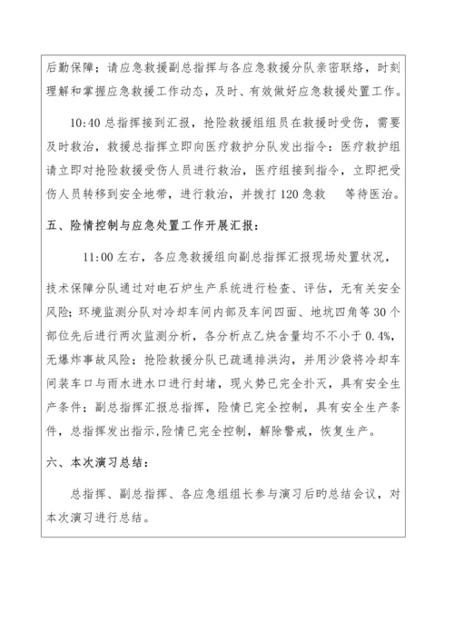 宁夏化工公司重大危险源应急救援预案演练记录总结.docx