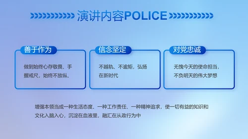 忠诚正义秉公执法公安警察动态PPT
