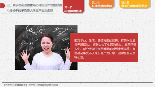 大学生心理障碍求助与防治通用PPT模板