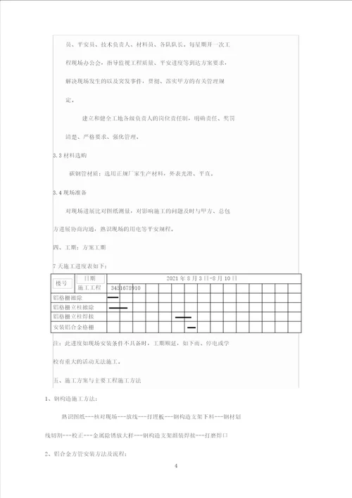 铝合金格栅钢结构外墙工程施工方案