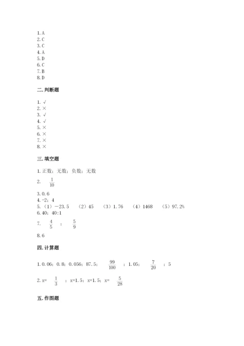 冀教版小学六年级下册数学期末综合素养测试卷及答案（网校专用）.docx