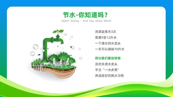 绿色简约风2023年节能宣传周主题班会