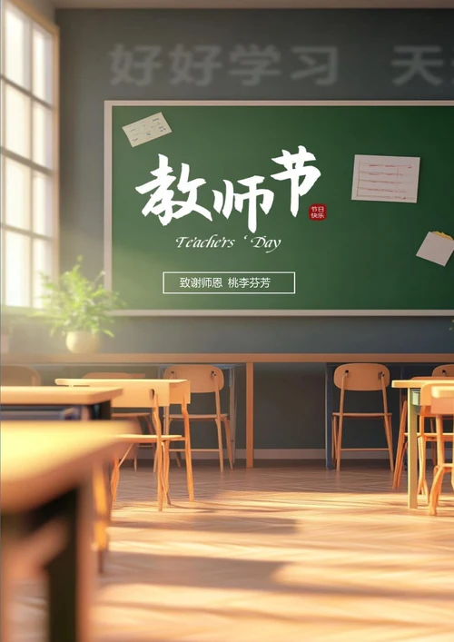 致谢施恩教师节海报