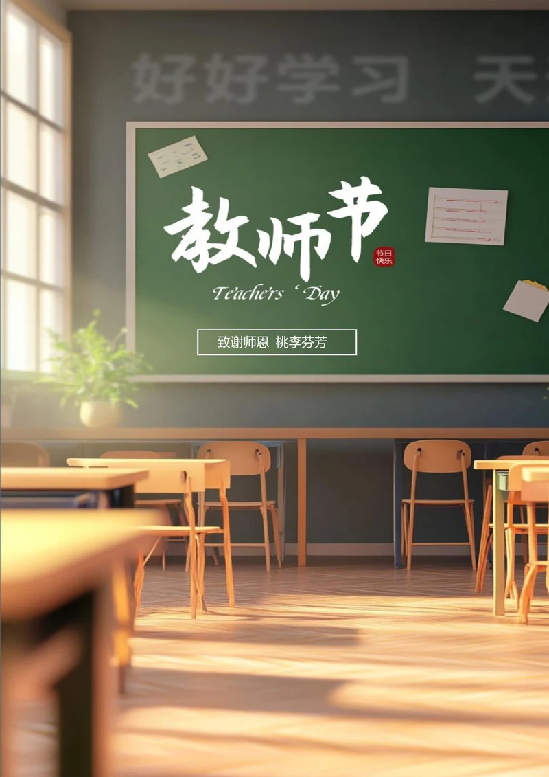 致谢施恩教师节海报