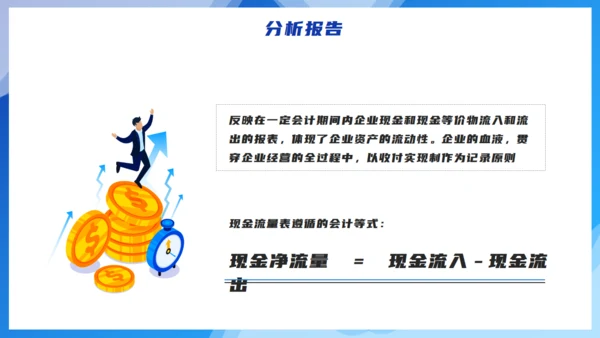 蓝色简约财务管理分析汇报报告通用PPT模板