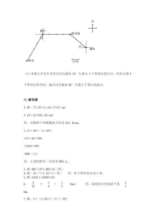 小学六年级上册数学期末测试卷及完整答案【名师系列】.docx