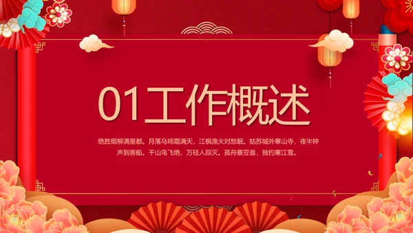 红色中国风年货节促销营销策划方案PPT模板