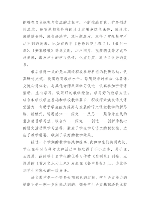 初一语文教学个人工作总结.docx