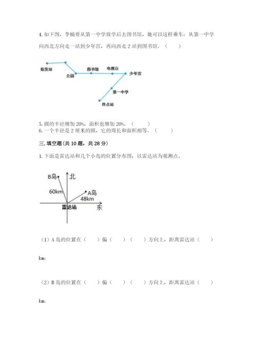 2022年人教版六年级上册数学期末测试卷重点.docx