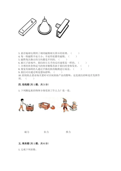 教科版二年级下册科学知识点期末测试卷及参考答案（完整版）.docx