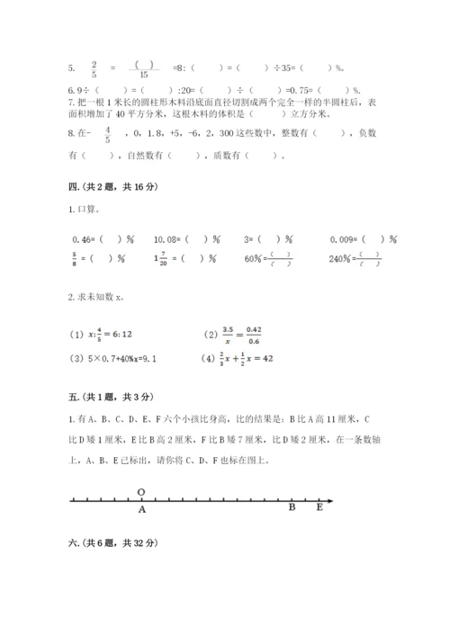 小学毕业班数学检测卷及完整答案【全国通用】.docx