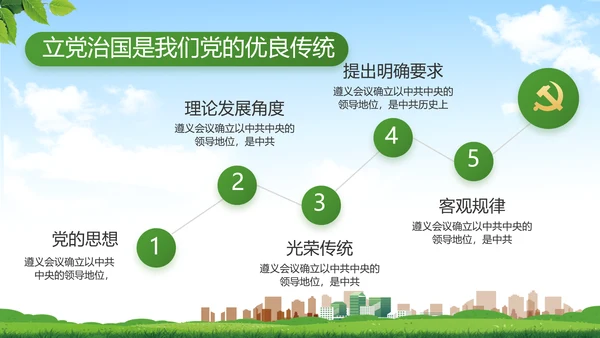 绿色清新新农村城镇建设动态PPT