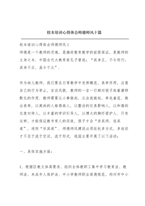 校本培训心得体会师德师风十篇.docx