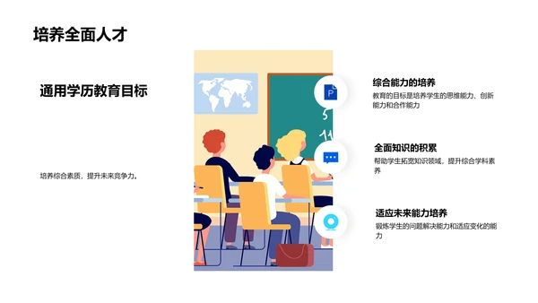 通用学历教育讲解PPT模板