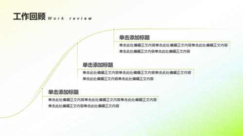 绿色渐变风工作总结汇报PPT模板