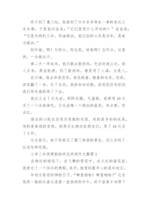 小学三年级寒假的所见所闻作文整理五篇.docx