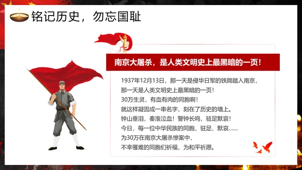 国家公祭日南京大屠杀通用PPT模板