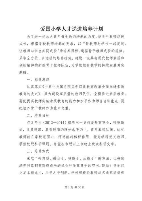 爱国小学人才递进培养计划.docx