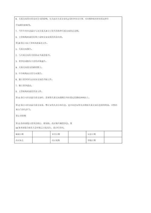 关联交易报告与披露及其控制