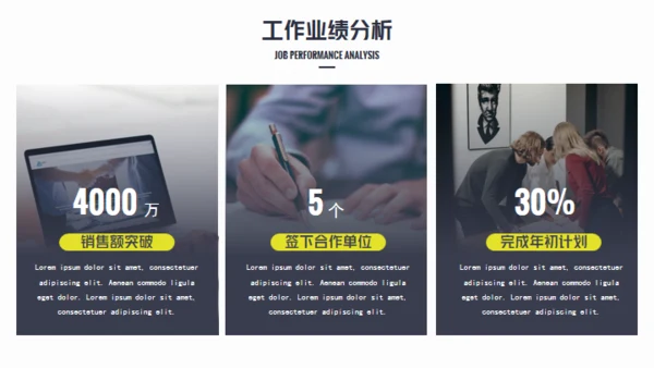 年终总结工作商务风通用PPT模板